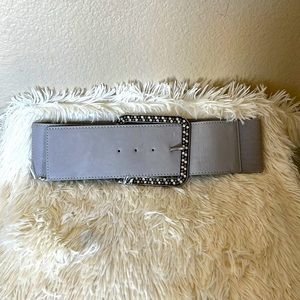 Square Rhinestone Elastic Belt